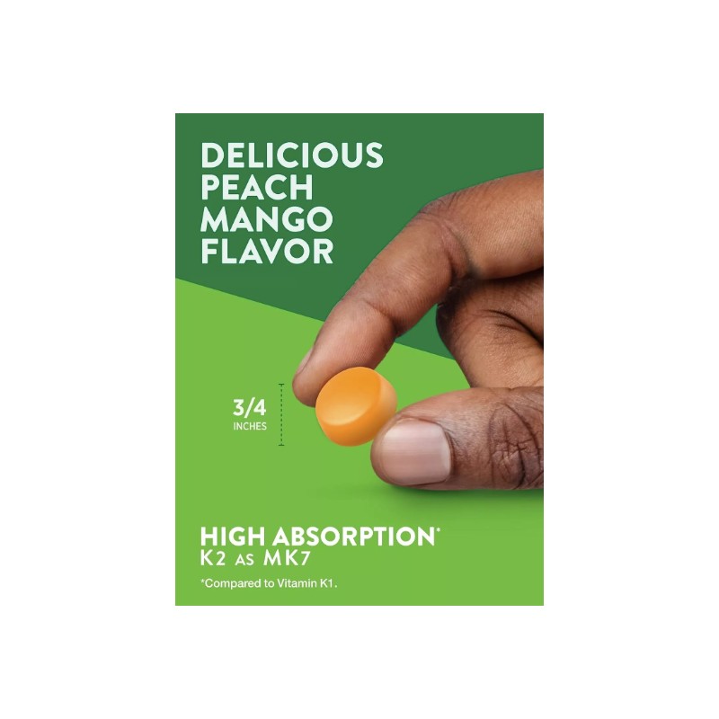Vitamin D3 K2 Gummies | 50 Count | Vegetarian, Non-GMO