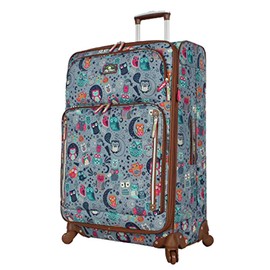 Lily Bloom Design Pattern 28" Luggage Softside Expandable With Double Spinner Wheels, Large Lightweight Suitcase Checked Bag For Women