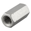 Hexagonal sleeves with internal thread, stainless steel A2 / V2A,