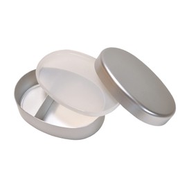 Lightweight and Durable Aluminum Lunch Box, Made in Japan, Oval Shape, Size S, 9.5 fl oz (280 ml), 5.5 x 3.7 x Height 1.8 inches (14 x 9.5 x 4.5 cm), Lightweight, Easy to Clean and Hygienic, Includes