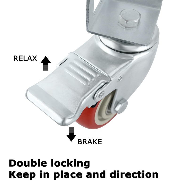 4PCS Storage Rack Caster Wheels,3" Heavy Duty Locking Caster Wheels