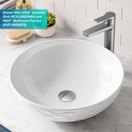 KRAUS Pop-Up Drain for Bathroom Sink Without Overflow in Spot-Free Stainless Steel, PU-10SFS