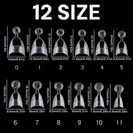 120pcs Short Almond Nail Ti/ps,Half Cover Clear Matte Nail Ti/ps,French False Nails Ti/p Extensions,Soft Gel Full Cover Matte N/ail Ti/ps,Nail Art Ti/ps with Assortment Box,12 Sizes for Manicure DIY