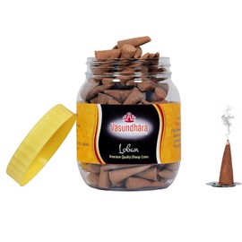 VASUNDHARA SPIRITUAL PRODUCTS Loban Dhoop Cones |Dhoop Batti| Loban Frgrance|Premium Agarbatti|Best for Pooja, Spa and Room Fragrance Pack of 250 Gram Standard Brown