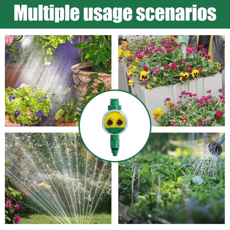 SULIVES Garden Irrigation Timer, Automatic Electronic Hose Watering Timer, Programmable