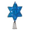 Kurt Adler UL 10-Light LED Silver and Blue Hanukkah Star