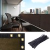 Amgo Custom Made 3' x 9' Brown Balcony Privacy Screen,