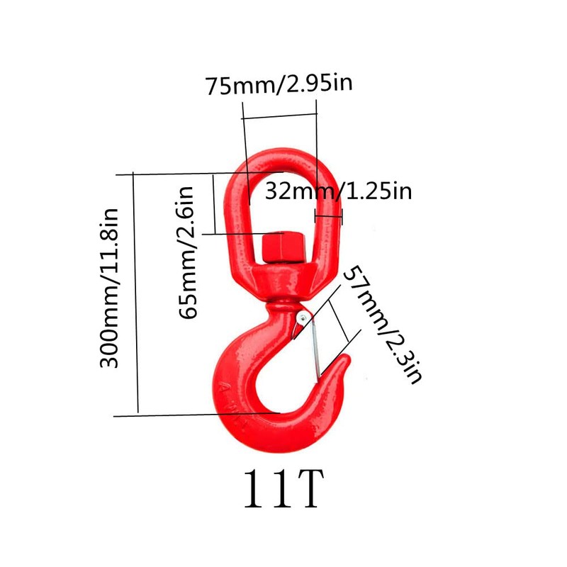 11Tons Swivel Hooks Heavy Duty for Lifting,11 t Swivel Lifting