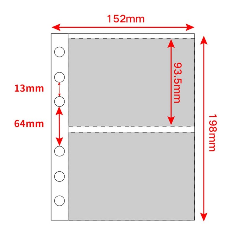 NC Pack of 10 A5 Binder Sleeves 1P 2P 4P