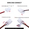 Clearhill 10mm 2Pin 20Packs Transparent Solderless LED Light Strip Connectors,Strip