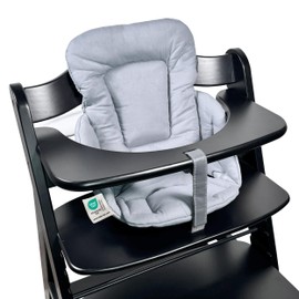LaLoona Seat Reducer for Hauck Alpha/Beta High Chair - Baby Seat Cushion Coated and Washable, Oeko-Tex Standard 100 Tested, Machine Washable - Grey