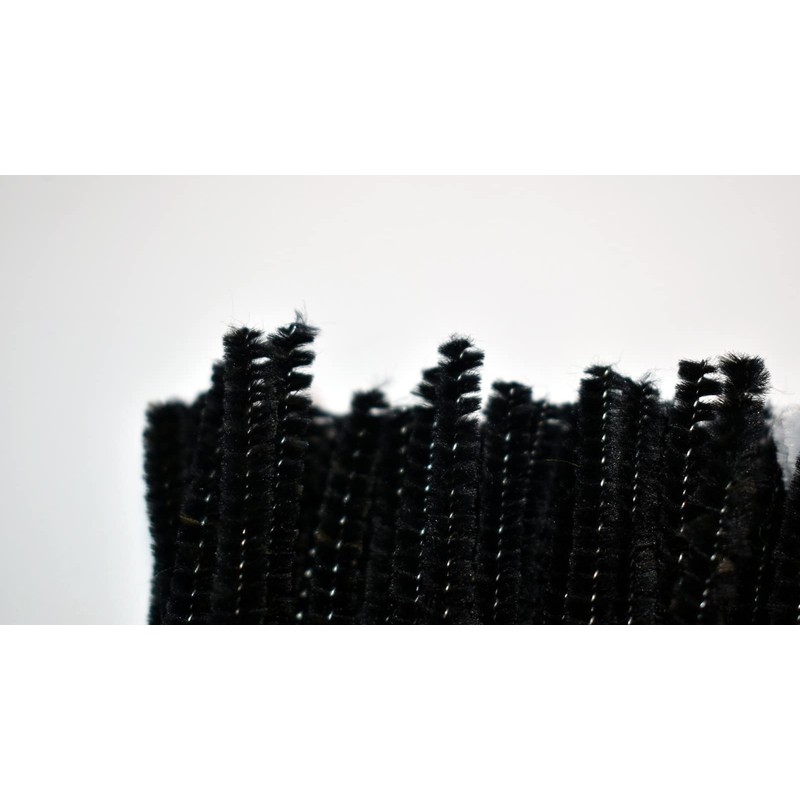 Pipe Cleaners Black Chenille Stems（400 Pack) for Crafts Art Creative