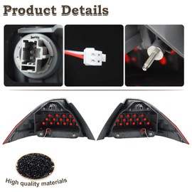 KAMDKI A Pair Smoke Black Tail Light Fit for 2006 2007 Honda Accord LX EX EXL Sedan 4-Door Rear Lamp Assembly Left Driver and Right Passenger Side W/Bulb W/O Unit Module 33551SDAA32 HO2819130