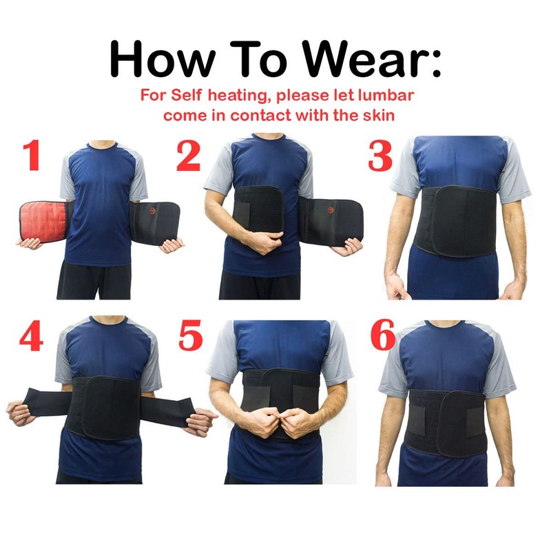 Lumbar Support Back Brace with Self-Heating Magnetic Therapy and Far
