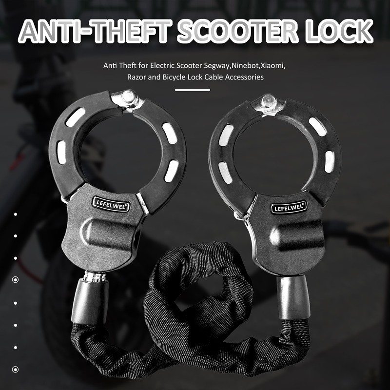 Electric Scooter Locks Anti Theft，Bike Chain Lock with Bag，Best Lock
