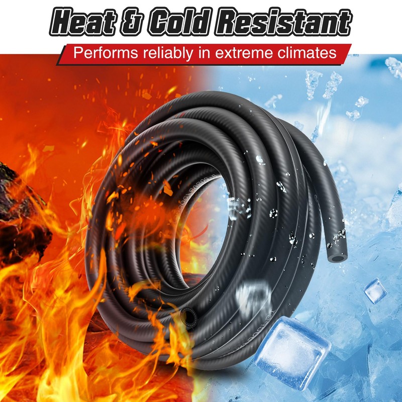 3/8 Fuel Hose Line 25FT, 6AN Fuel Line Kit Push