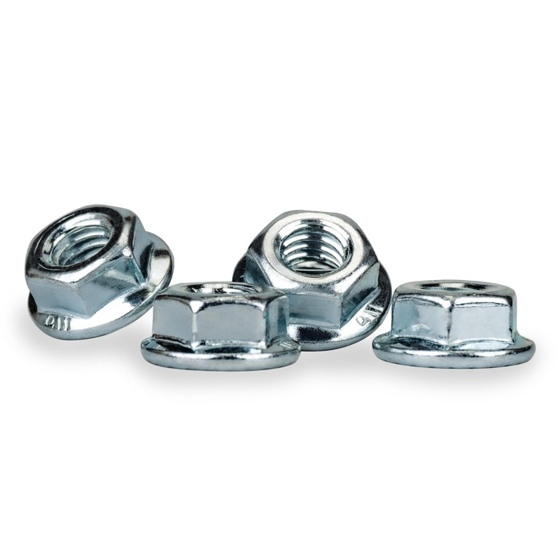 50 x Flange Nuts with Locking Toothing M8 - Serrated