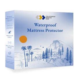 California Design Den 2-Pack Twin XL Mattress Protector Waterproof - Soft, Noiseless, Cooling, Machine Washable, Mattress Protector Twin XL with Deep Pockets to Fit 8-20 inch Mattress