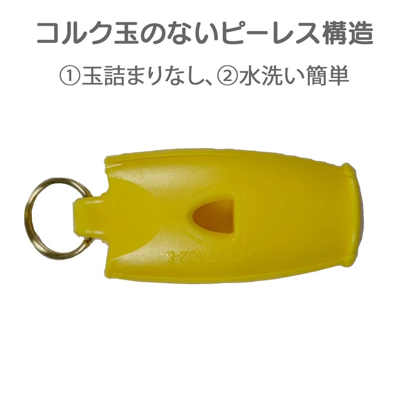 FOX40 MICRO 110db Whistle (Yellow), Lanyard Included, Pealess Construction (No