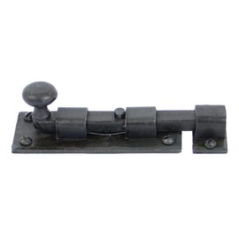 From the Anvil 4-inch Handmade Straight Knob Door Bolt - Beeswax, 33262