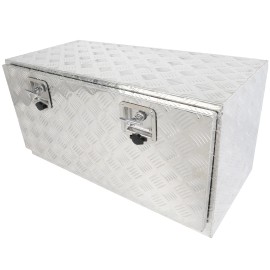 autoparts-depot 36"x 17"x18" Aluminum Storage Tool Box For Truck Garage Home Office W/2x Chain