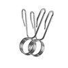 PhysKcal Spring Barbell Collars 50mm (Pair) Silver Chrome Clips Clamps