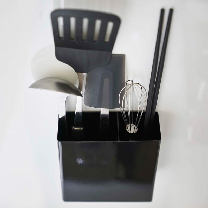 Yamazaki 5147 Magnetic Kitchen Tool Stand, Black, Approx. W 5.3