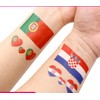 15 Sheets Spanish Flag Temporary Tattoo Stickers, National Flag and