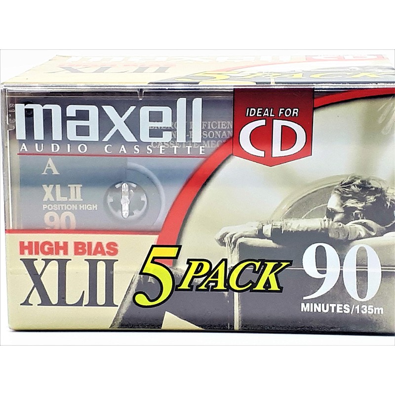 Xlii 90 High Bias Audio Cassette Tape -5-Pack