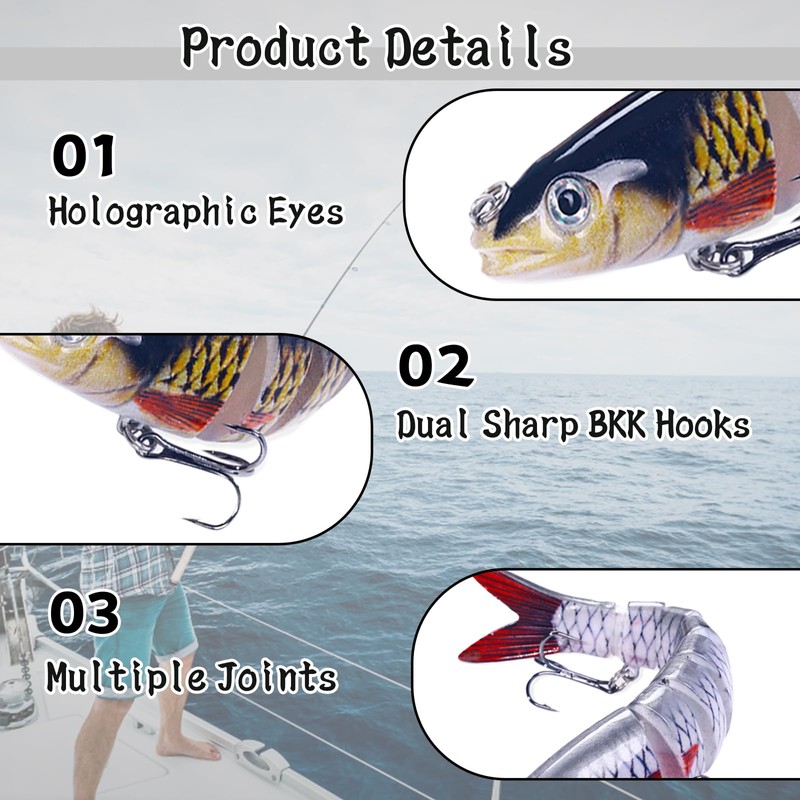 Fishing Lures, Pike Fishing Lures for Freshwater and Sea Water,