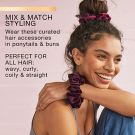 Scunci by Conair Satin Scrunchie - hair accessories - hair accessories for women - Assorted Colors- 30 Count