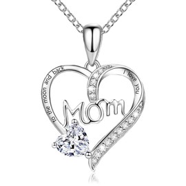 MAOSHYMS Women's Necklace, Women's Necklace, Heart Necklace, Delicate Chain, Simple Necklace, Jewellery for Women and Girls, Alloy Steel, No Gemstone