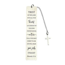 Bible Bookmarks Book Markers, Metal Christian Bookmark Gift Accessories (Trust in The Lord)