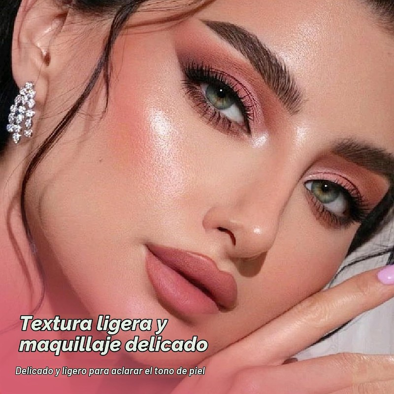 Rubor en crema ultrasuave de 3 colores para mejillas, Pincel