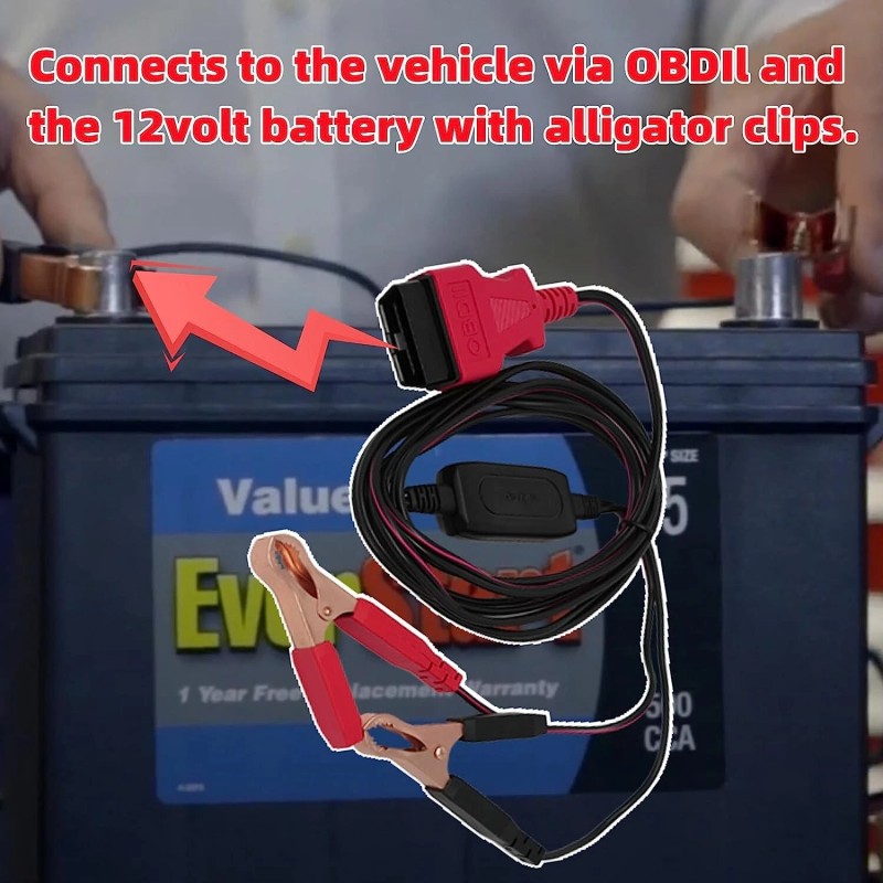 Autel MAXIBAS BTMS OBDII Battery Tester Memory Saver Preserves vehicle