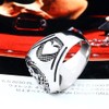 JAJAFOOK Men Titanium Steel Ace of Spades High Polished Gothic