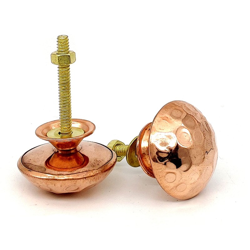 5MOONSUN5's Hammered Copper Door Knobs Cabinet Pulls for Cabinets, Drawers