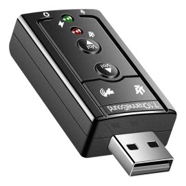 Mercader Digital Tarjeta De Sonido Usb 7.1 Canales Audio 3d Salida Y Entrada