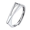 Womens Small V Letter Ring Jewelry for Girlfriend Sterling Silver
