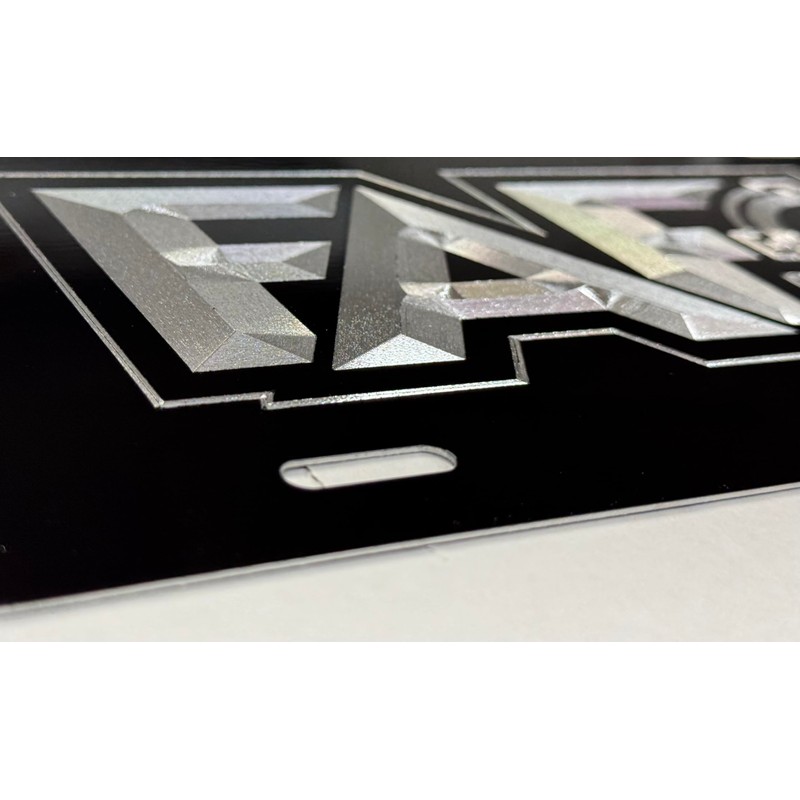 FAFO Scope Car Tag Diamond Etched Engraved Vanity Front Aluminum