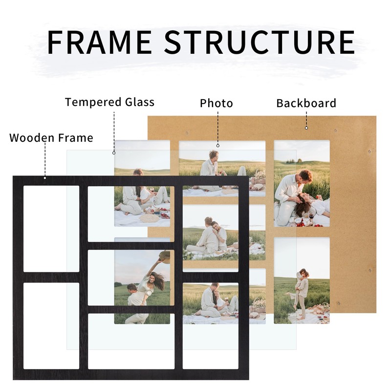 YESKAY 4x6 Picture Frame Collage for Wall Decor, Multiple Photo