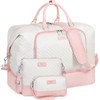 Travel Weekender Bag for Women, Overnight Bag with Shoe Compartment