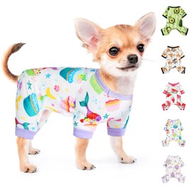 Dog Pajamas Pjs Soft Stretchy Dog Clothes for Small Dogs Girl Boy Medium Size Dogs Spring Summer Puppy Clothes Doggie Onesies Cat Pet Jammies Outfit