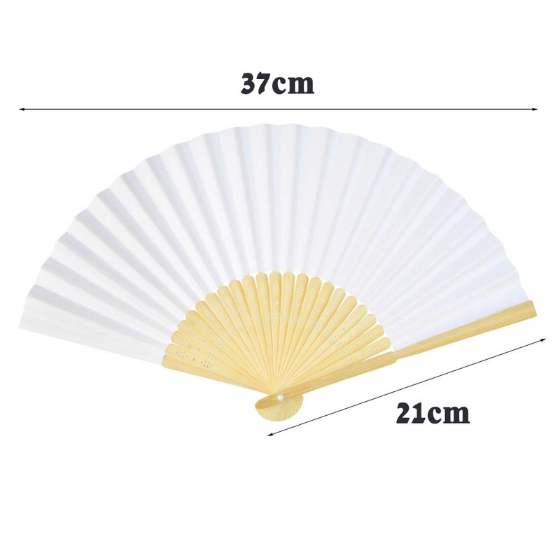 Pack of 30 Fans cnomg Painting Fans Plain DIY Folding