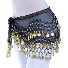 Belly Dancing Belt Waist Chain Dance Hip Scarf Waistband Wrap Skirt Chiffon Sequins Women