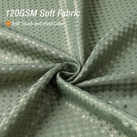 Waffle Shower Curtain, Green Shower Curtain with 12 Hooks, Weighted Shower Curtain Waterproof Mould Resistant Bathroom Curtains 90 x 180cm Long Shower Curtain for Bathtub Bathroom Shower Curtain