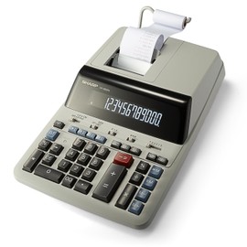 Sharp 12-Digit Print Calculator Desktop Size Adding Machine, Perfect for Everyday Use and Office, Bright, Large Easy-to-Read Numbers on Both The Display and The Two-ColorPrinted Tape (VX-2652H)