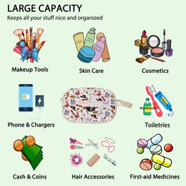 Mary Inspire Clear Makeup Bag Supercalifragilistic Umbrella Poppins Clear Travel Toiletry Bag Mary Musical Movie Gift (Super C-Makeup CA)