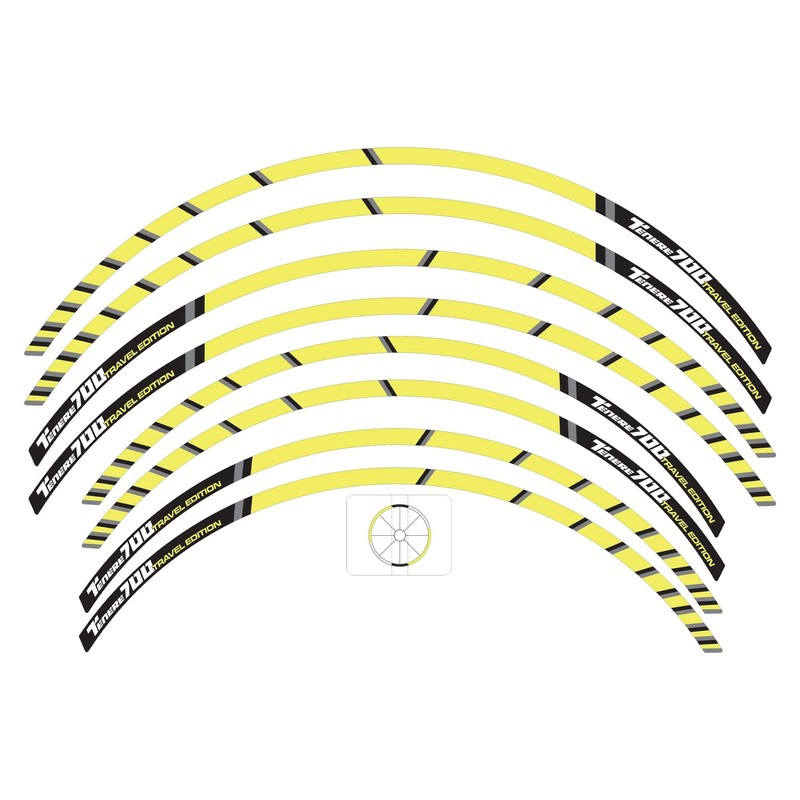 labelbike - Motorcycle Wheel Rim Tape Kit Compatible with Yamaha