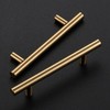 Ravinte 5 Pack Kitchen Cabinet Handles Champagne Bronze 3-3/4 Inch